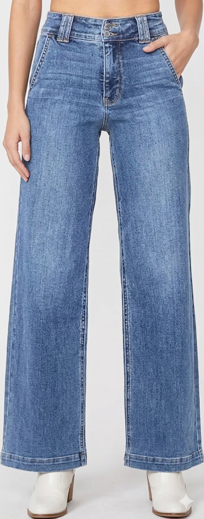 Full-Length Wide-Leg Jeans image